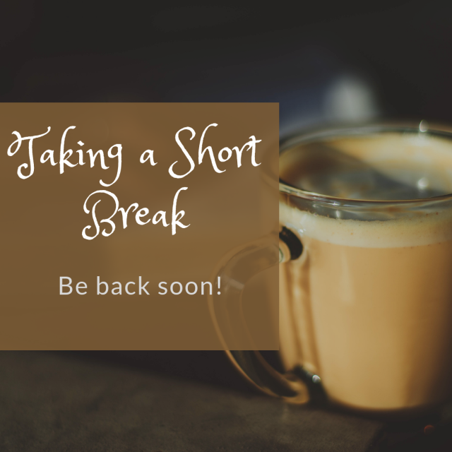 Taking a short break. Be back soon. Image from Pixabay
